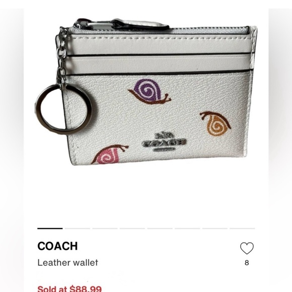 Coach Mini Skinny Keychain ID Card Case
Wallet - Snail Print - Picture 8 of 8
